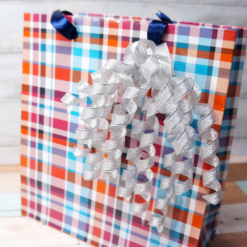 CT CRAFT LLC Silver Metallic Curly Ribbon Bow 6" Long x 6 Counts Gift Wrapping Pre-Tied Self-Adhesive Tab for Birthday Present Box Wine Bottle Baby Shower Party Christmas Hanukah - Image 4